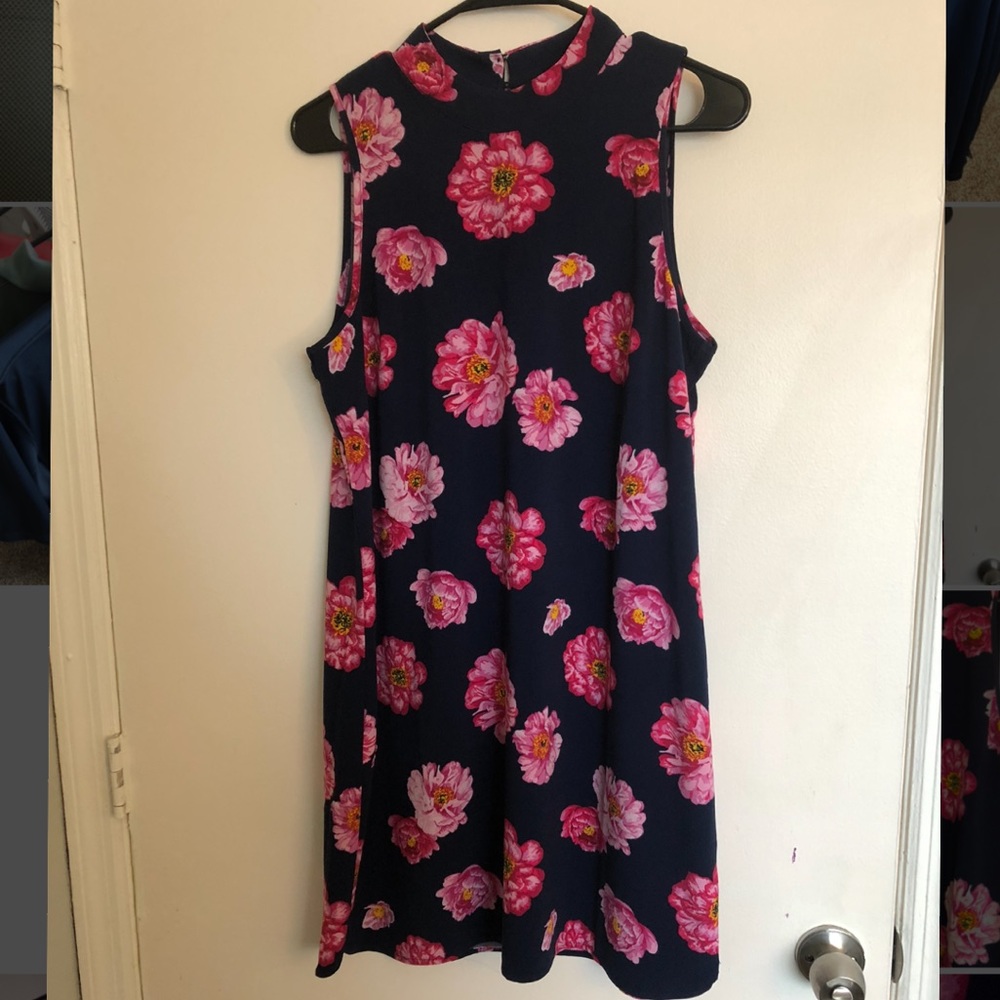 Navy & Pink floral dress